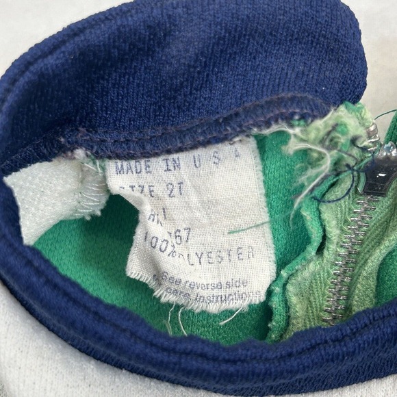 Vintage 60s 70s Toddler Dress Girls 2T Embroidered Flowers Polyester Zip Spring - Picture 3 of 7